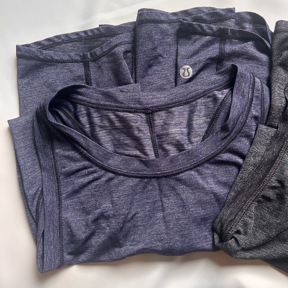 Lululemon BUNDLE!  2 tops! Navy blue and charcoal Tank Tops/workout tanks